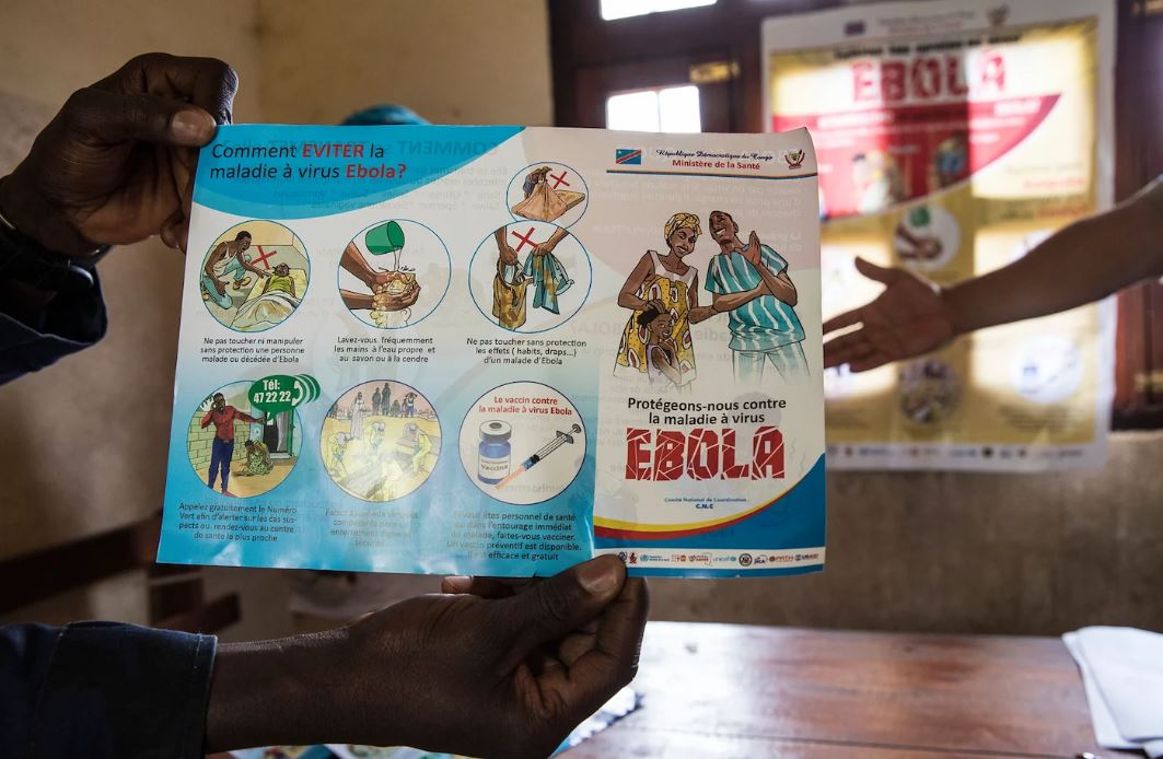 Information leaflet detailing Ebola prevention