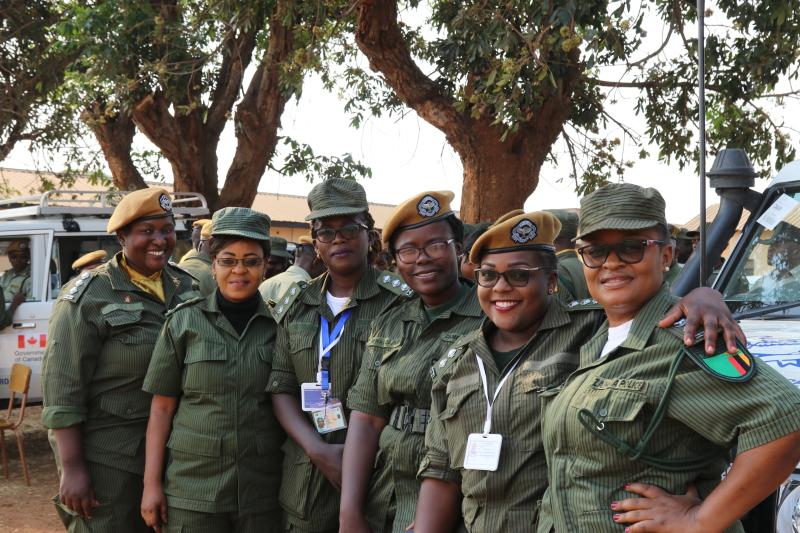 Female Zambia police force